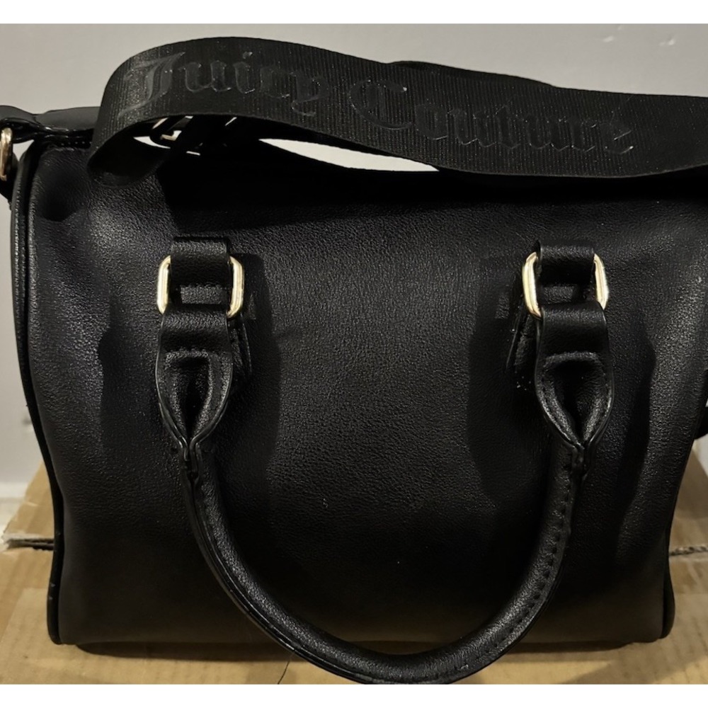 Juicy Couture Satchel Bag Liquorice Ombre Crystal Logo Gemstones Viral Y2K Bling - Picture 6 of 8